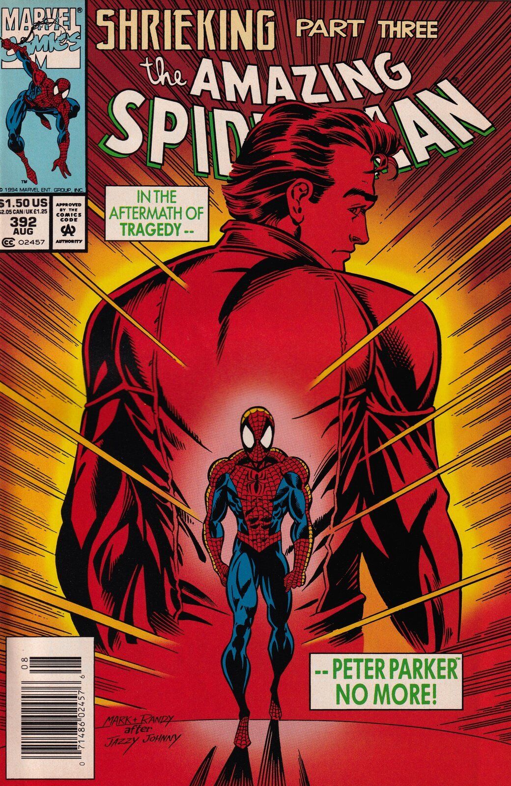 The Amazing Spider-Man #392 Newsstand Cover (1963-1998) Marvel Comics
