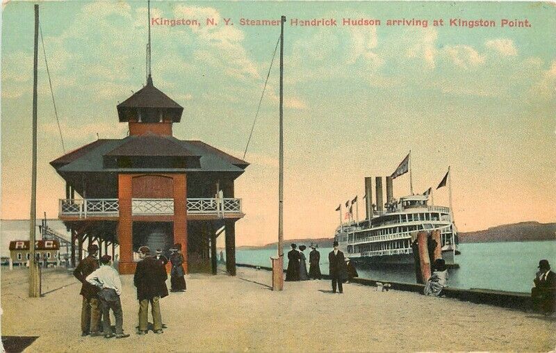 C-1910 New York Kingston Steamer Hendrick Hudson Roadside Postcard 22-11197