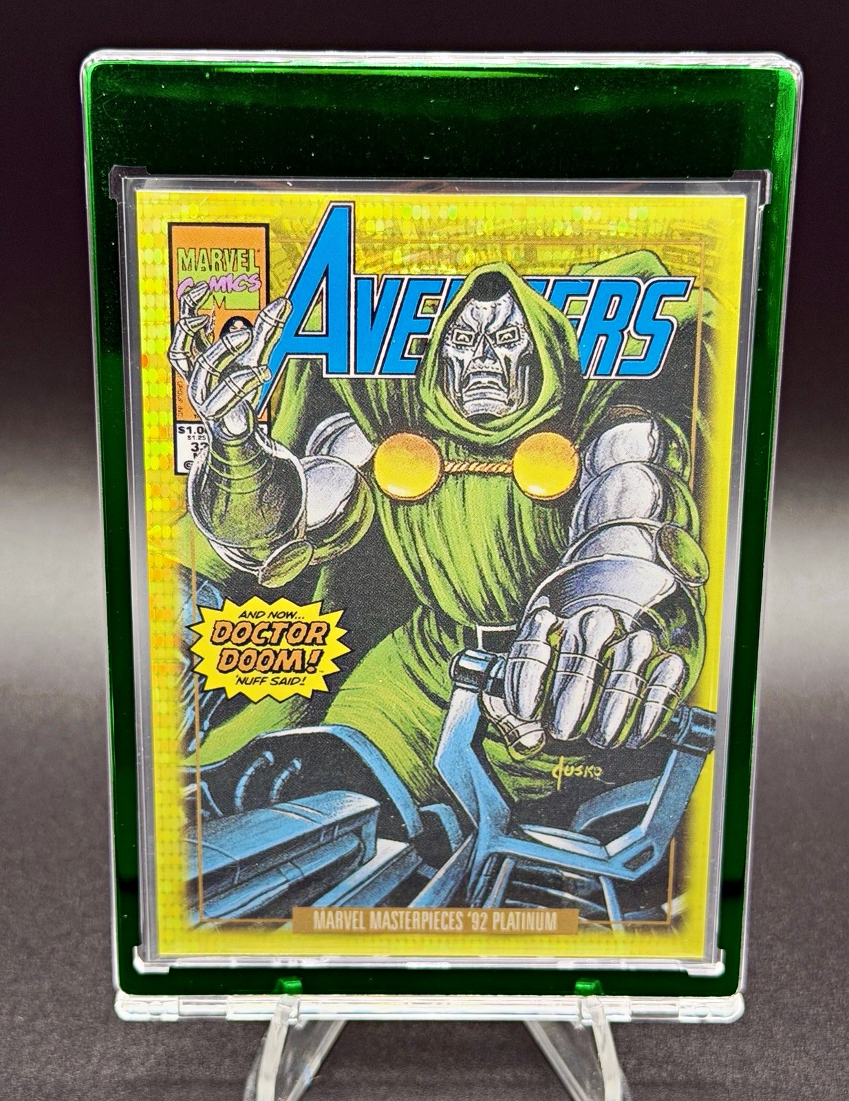 Marvel 1992 Masterpieces \'92 Platinum Doctor Doom Seismic Gold 64/92
