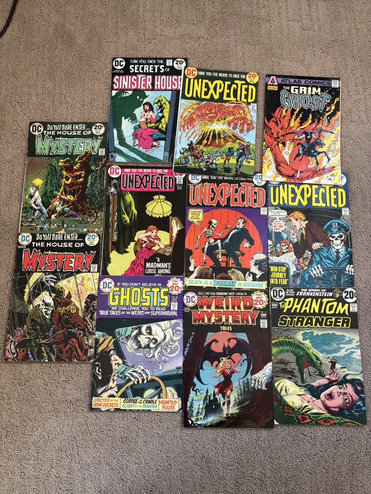 Lot of 11 DC Bronze Age Horror Comics Wrightson House of Mystery Unexpected