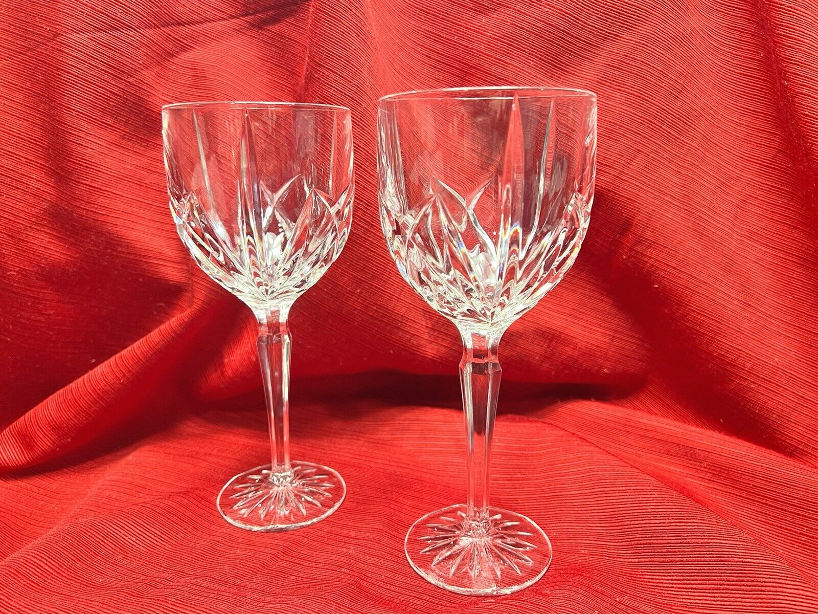 8.5” Waterford Marquis vintage wine goblets, Brookside Pattern