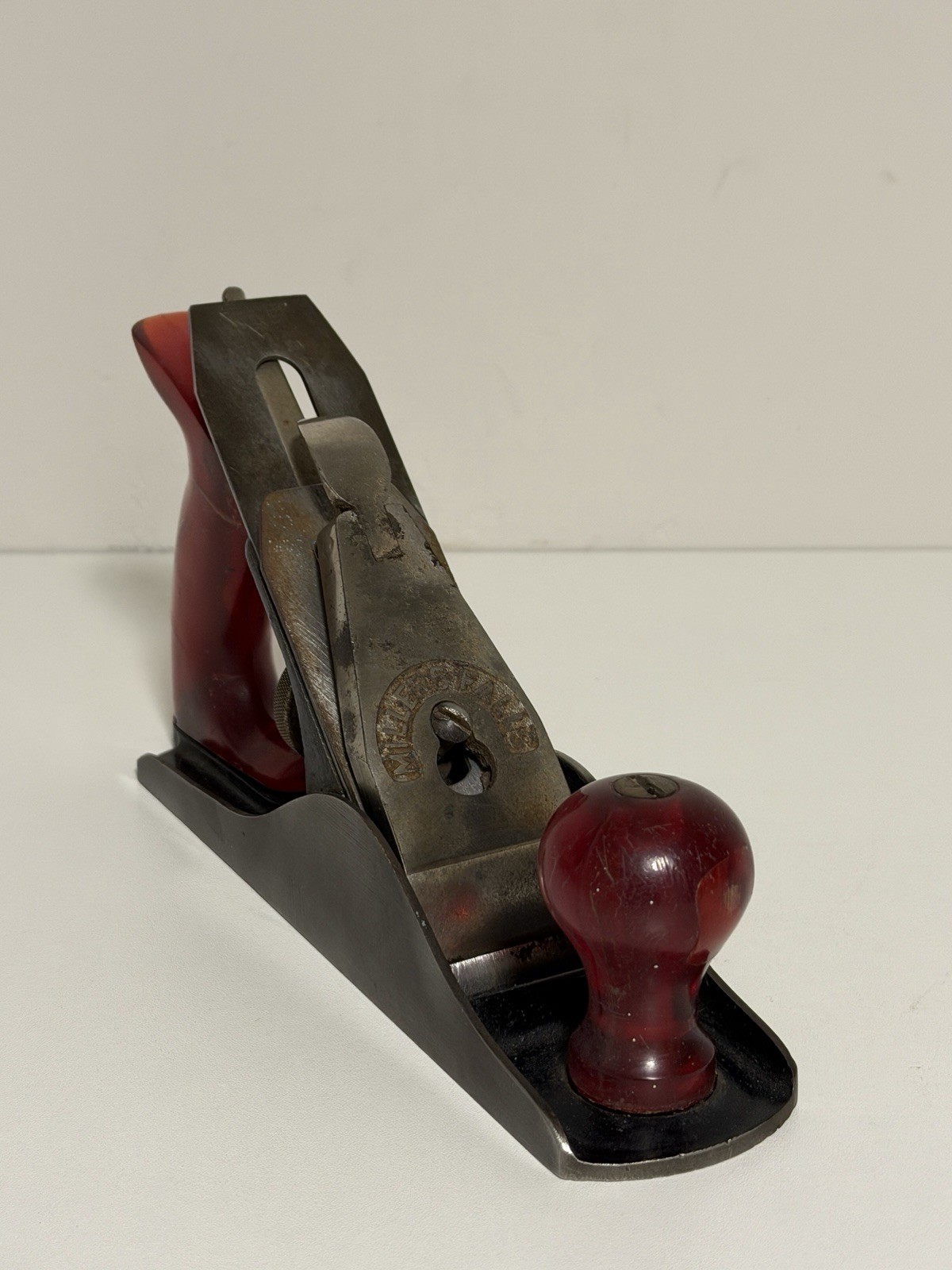 Vintage Millers Falls Smooth Plane Permaloid Handles (Similar to No 209?) - READ