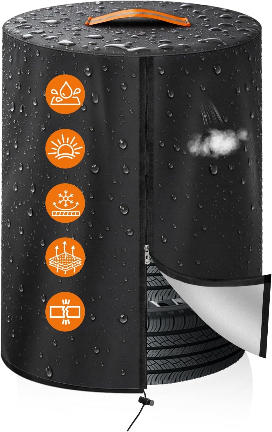 Tire Cover,Heavy Duty 420D Outdoor Tire Storage Coated Waterproof,Universal T... Tire Cover,Heavy Duty 420D Outdoor Tire Storage Coated Waterproof,Universal T...