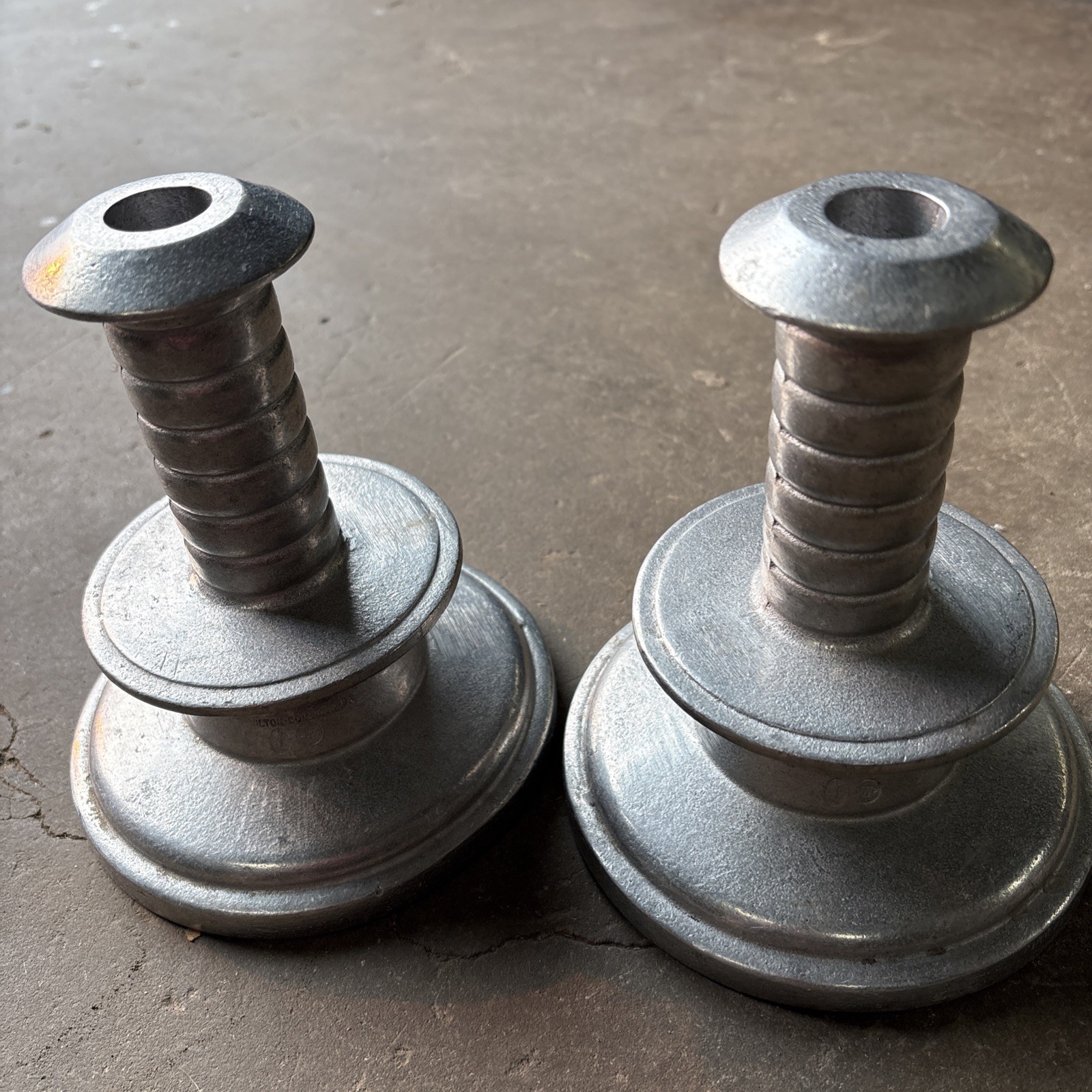 Vintage Pair Wilton Columbia PA USA Candlestick Tapered Candle Holder  Set