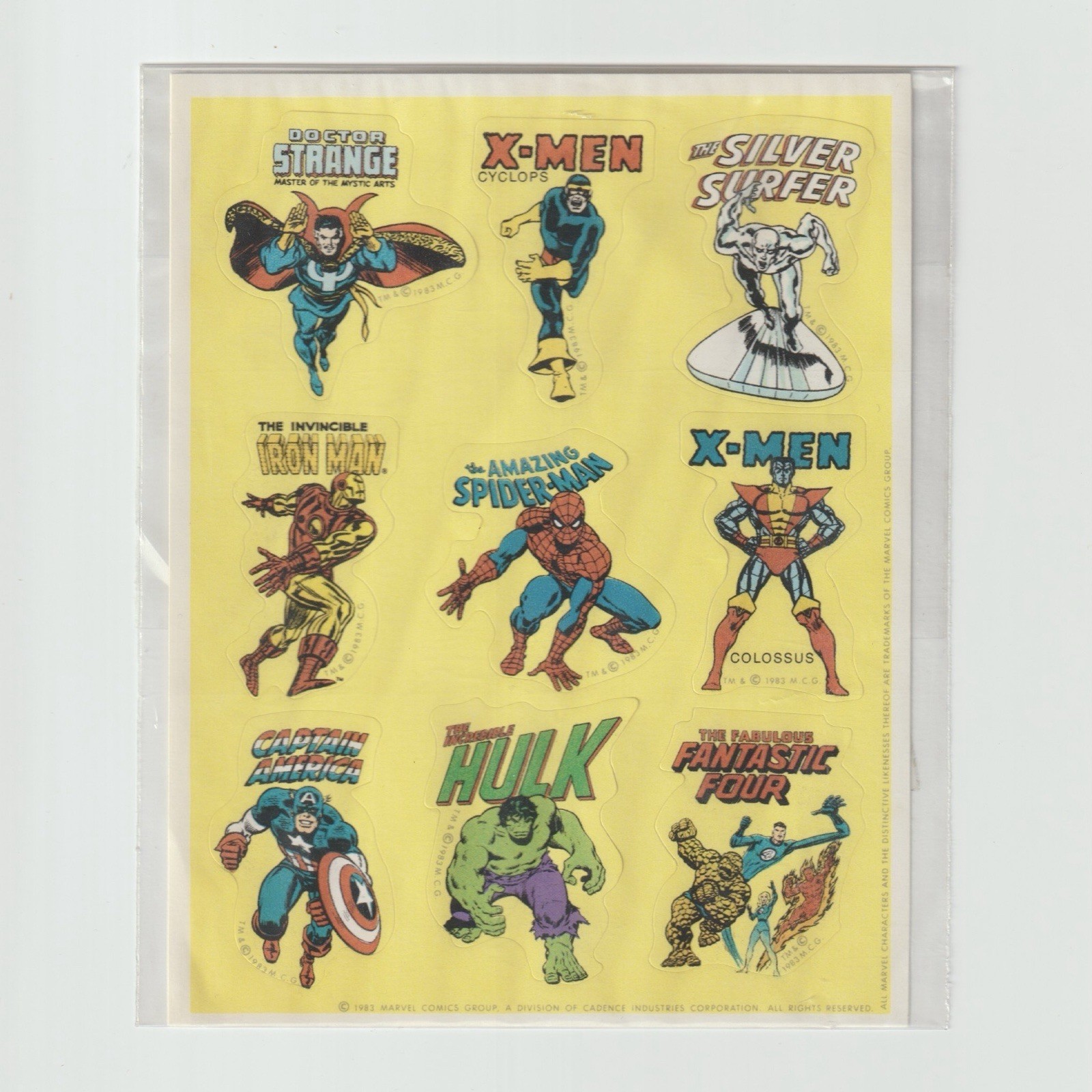 Vintage Marvel Comics Group 1983 Marvel Super Heroes Sticker Sheet