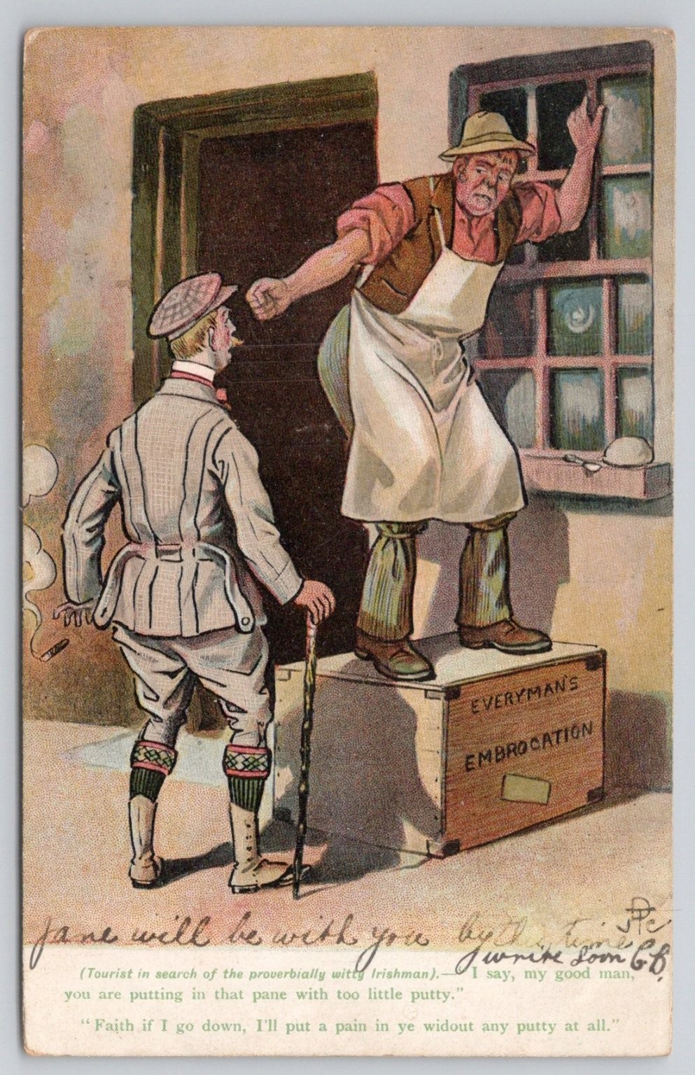1909 Dublin Ireland Comic Irish Postcard \