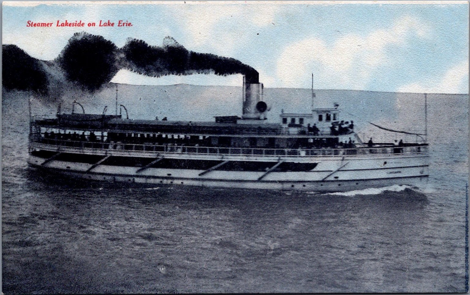 Steamer Lakeside Lake Erie Ohio Boat Ship Vintage Postcard 1907 Tom Jones