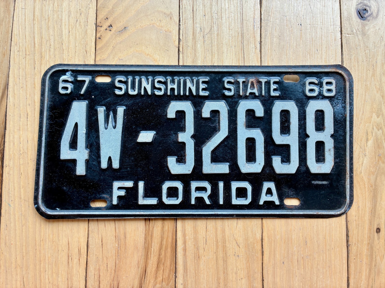 1967 1968 Florida License Plate - Numbers YOM Clear 1967 1968 Florida License Plate - Numbers YOM Clear