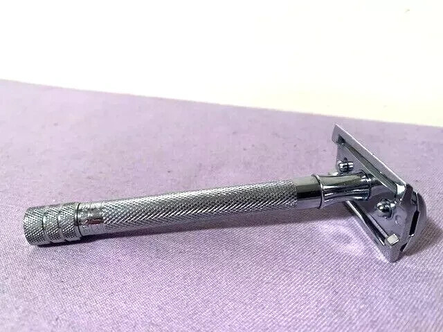 Merkur 23C Long Handle Double Edge Chrome Silver Finish Safety Razor - Great