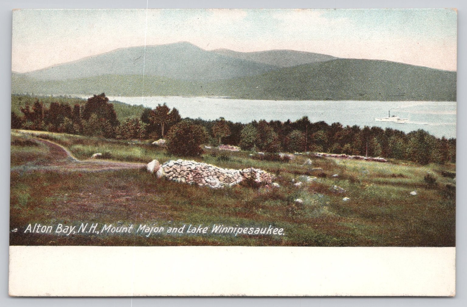 Alton Bay NH Mount Major Lake Winnipesaukee Hugh C. Leighton Postcard