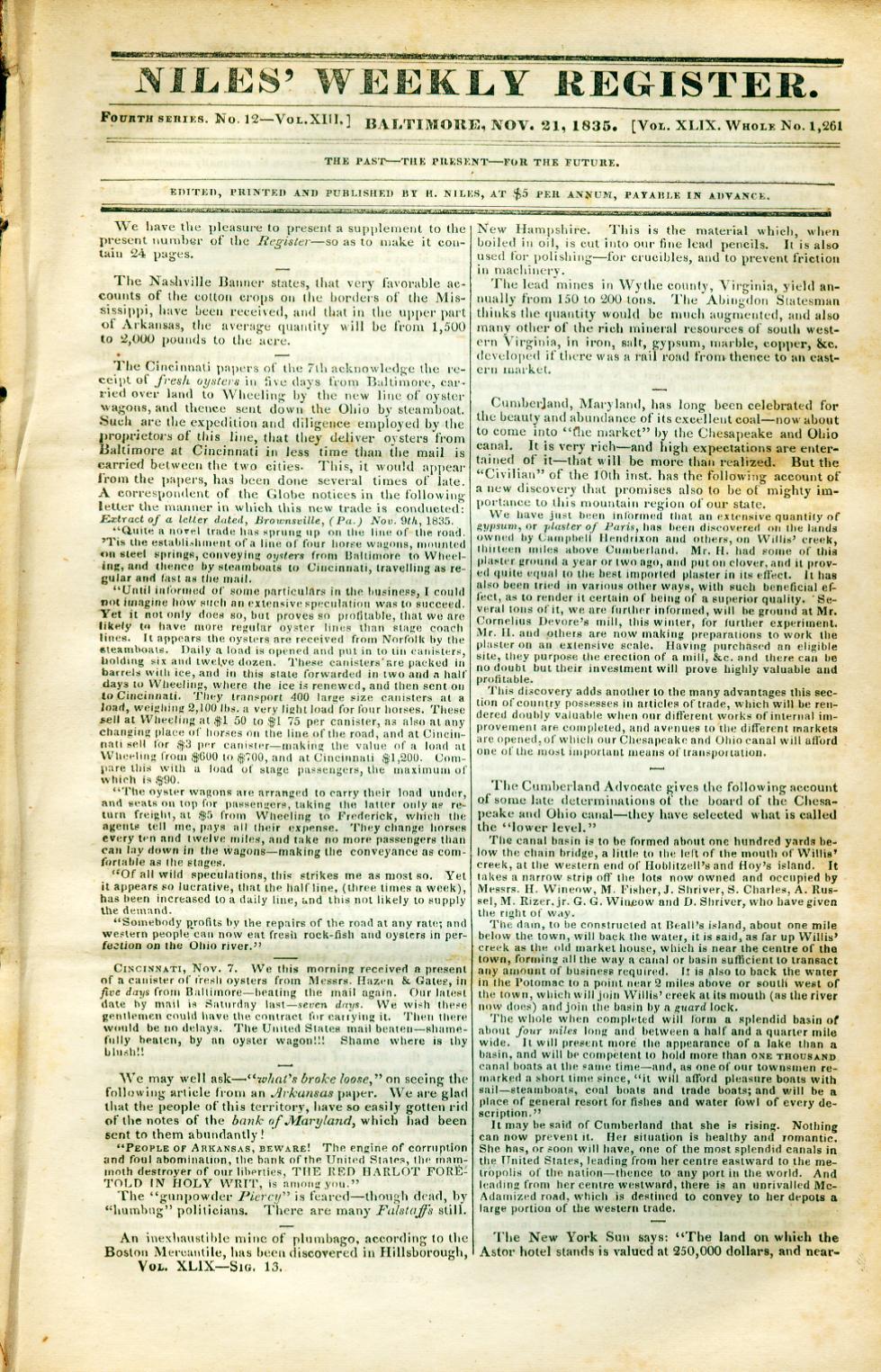 Newspaper Old & Authentic  Texas Revolution  Gonzales Golish Captured COA 1835