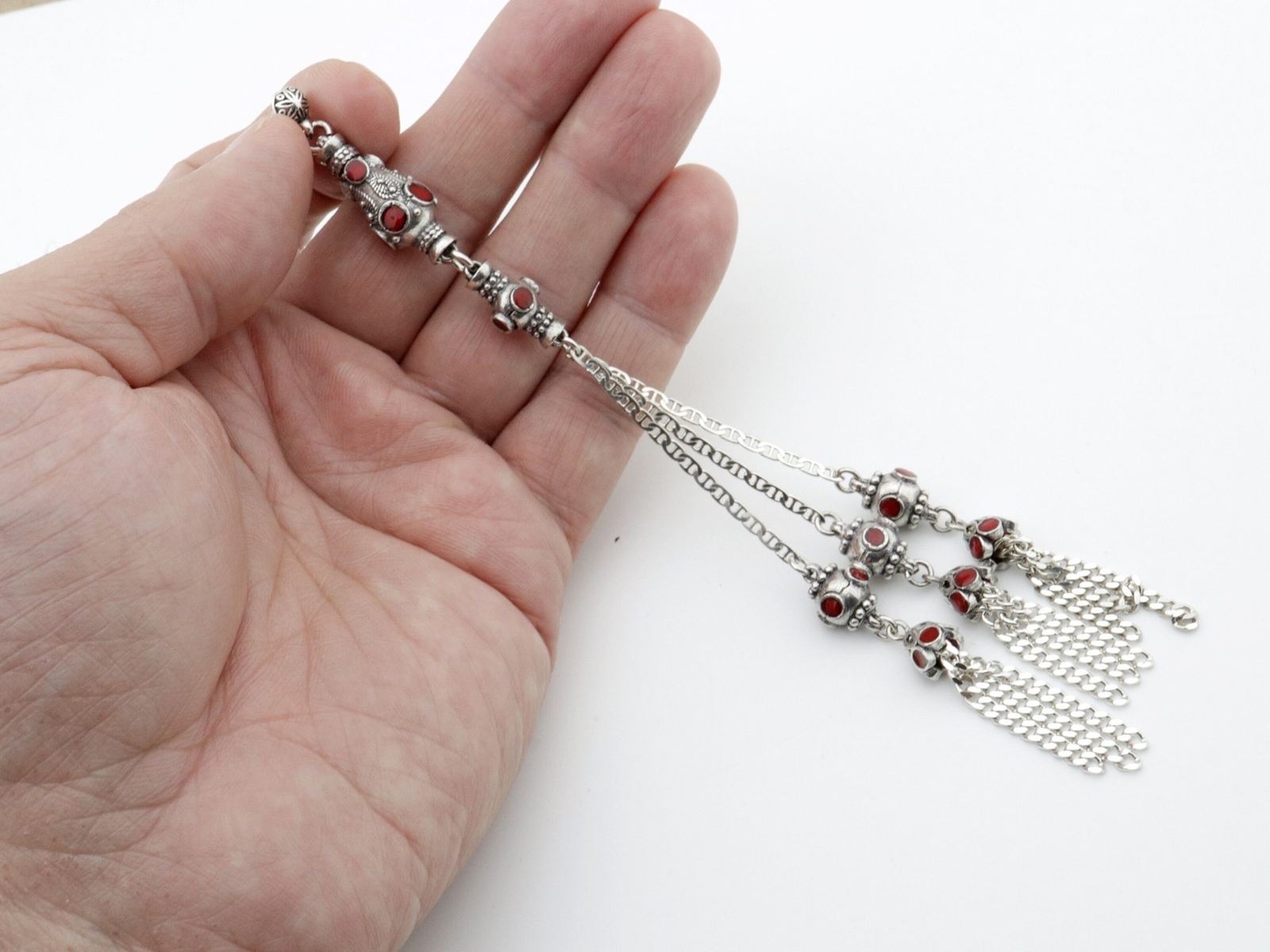 Big special Metal tassel 925 silver for make Tesbih, Prayer Beads Misbaha 710430