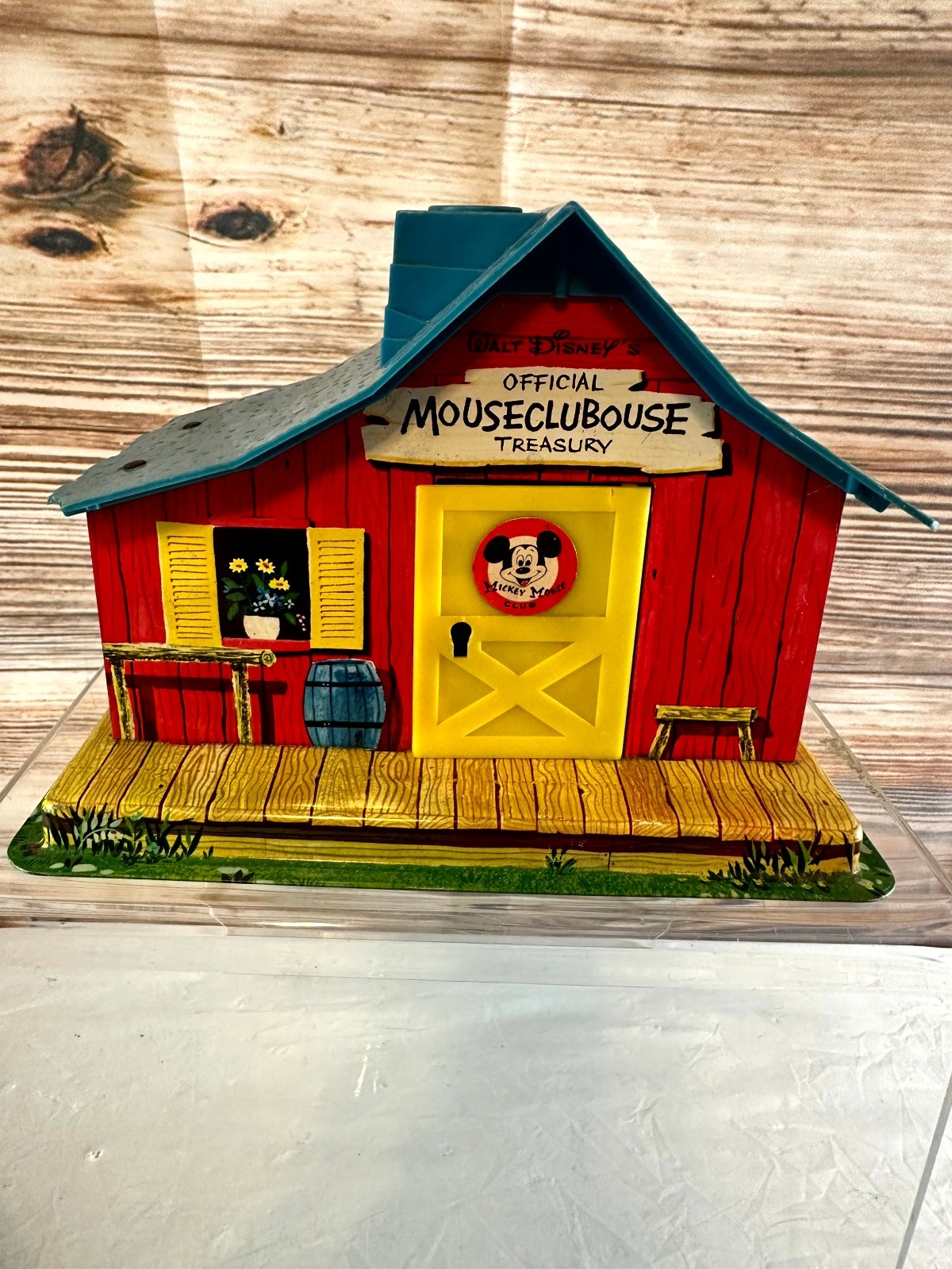 VTG 1957 Mattel Walt Disney\'s Official Mouseclubouse Treasury Mickey Bank No Key