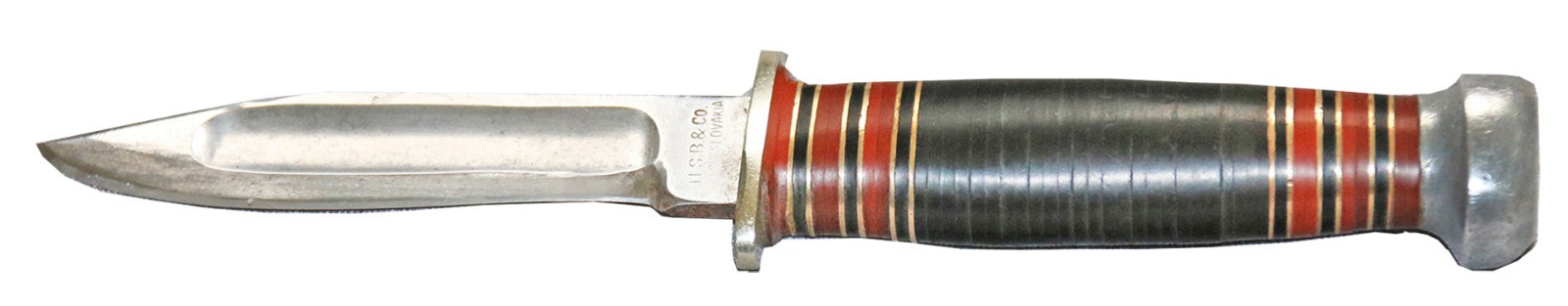 Vintage H.S.B. & Co. Czechoslovakia Fixed Blade Hunting Knife  -  223