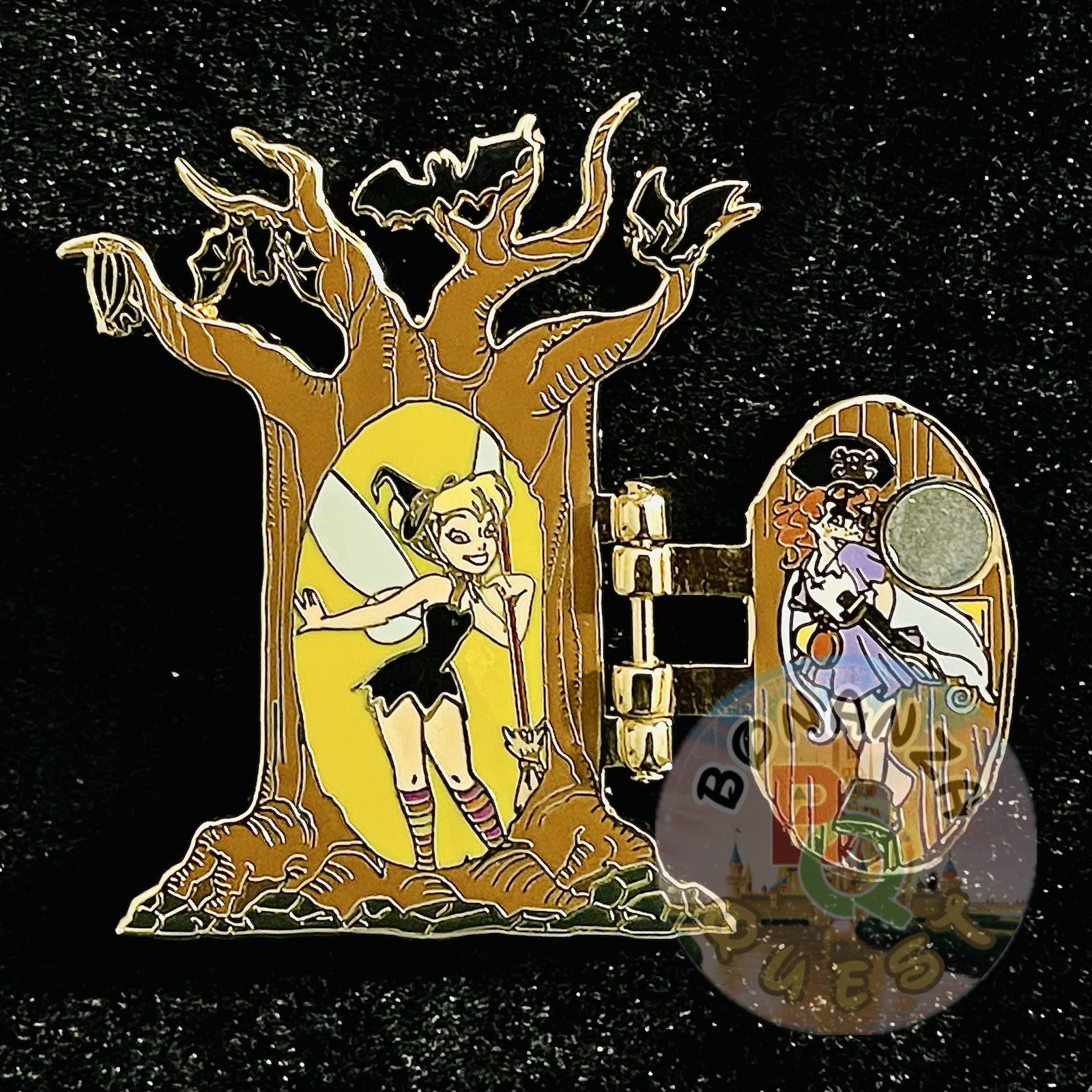 LE 100 DS Tinker Bell Halloween Costume Pixie Hollow Tree Hinged Door Disney Pin