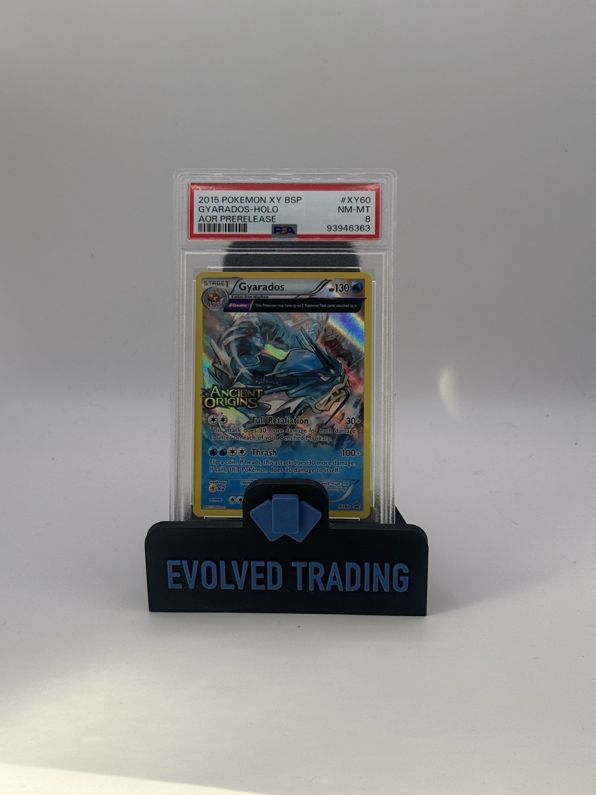 PSA 8 Gyarados Holo Ancient Origins Prerelease XY60 PSA 8 Gyarados Holo Ancient Origins Prerelease XY60