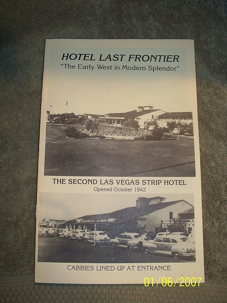 Hotel Last Frontier 2nd On The Las Vegas Strip Information Pamphlet Las Vegas