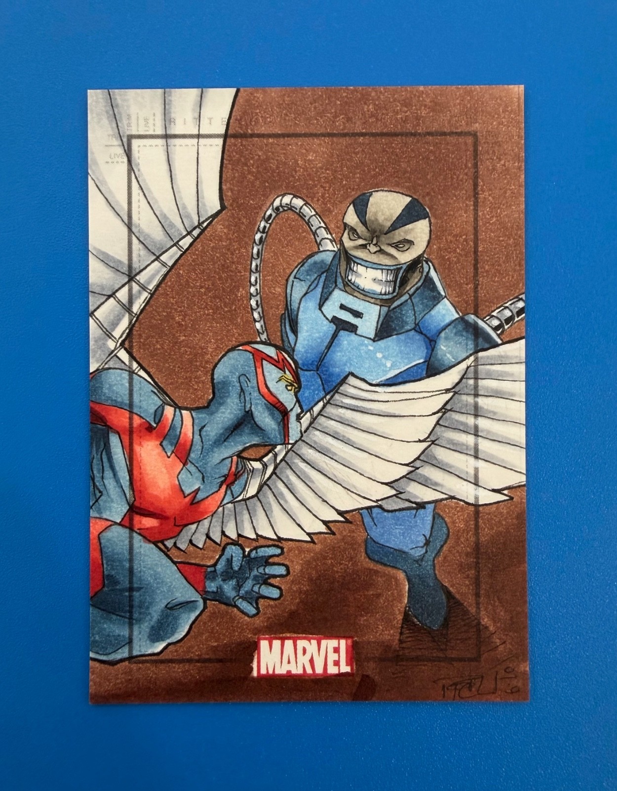 2010 Rittenhouse Marvel Heroes Villains Sketch Apocalypse Archangel Richard Cox