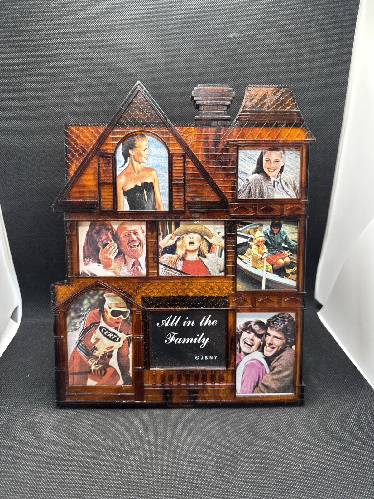 Vintage Victorian Gothic Haunted House Picture Photo Frame Wall Decor VTG Brown Vintage Victorian Gothic Haunted House Picture Photo Frame Wall Decor VTG Brown
