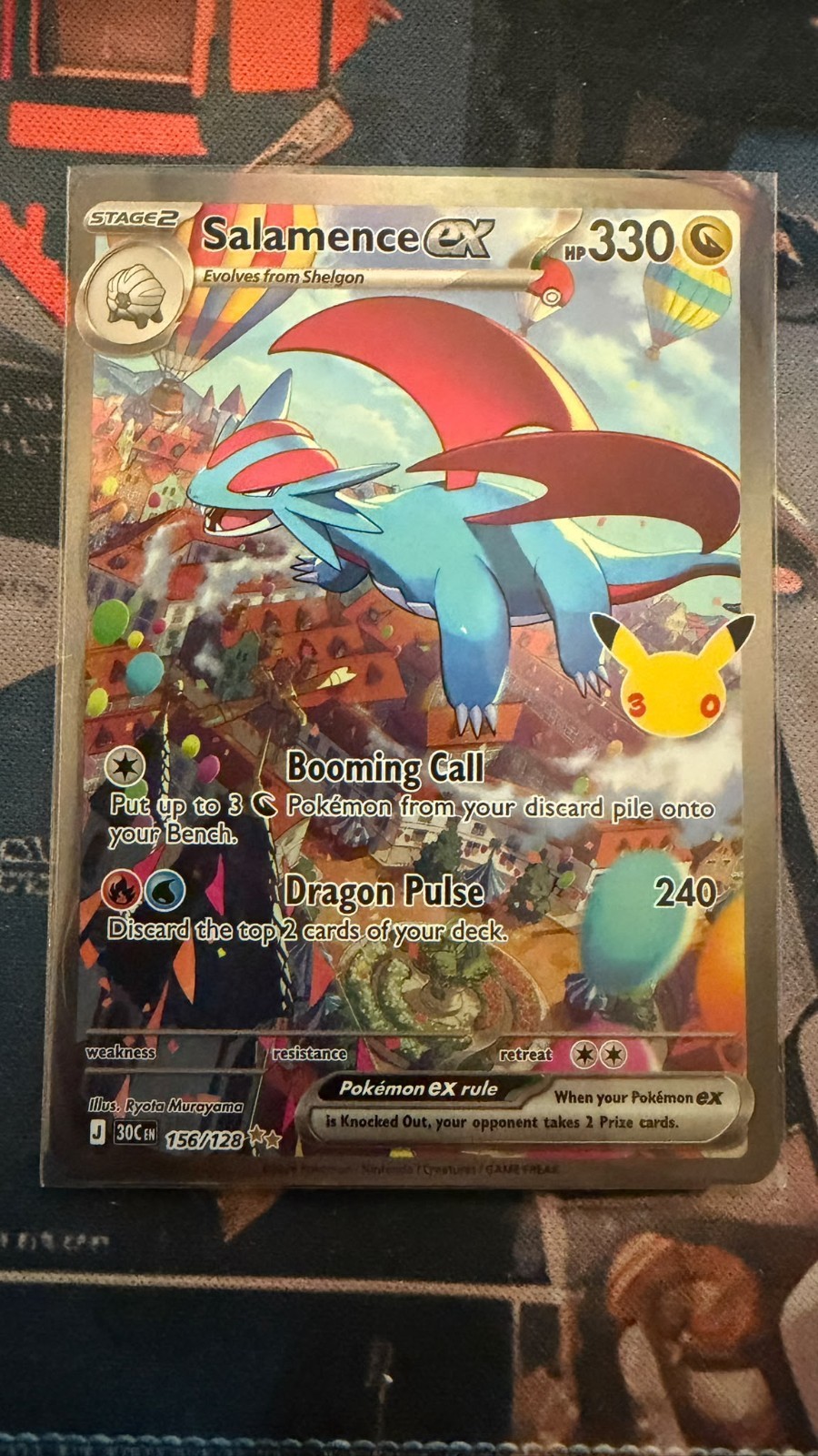 Salamence ex 156/128 Special Illustration Rare 30th Celebration
