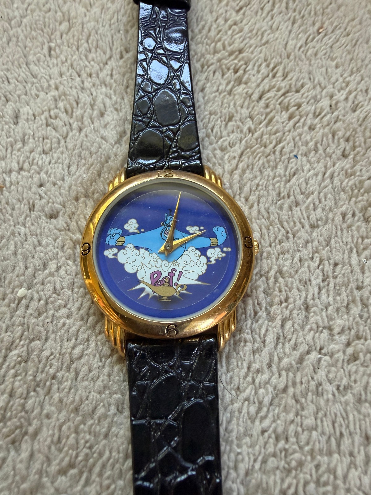 Disney Aladdin Genie Watch “Poof” Limited Edition Watch 1990’s Needs Battery