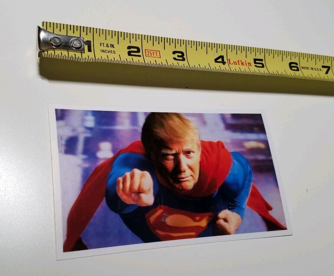 Funny Donald Trump Political Sticker Depicted As Superman MARVEL DC COMICS 