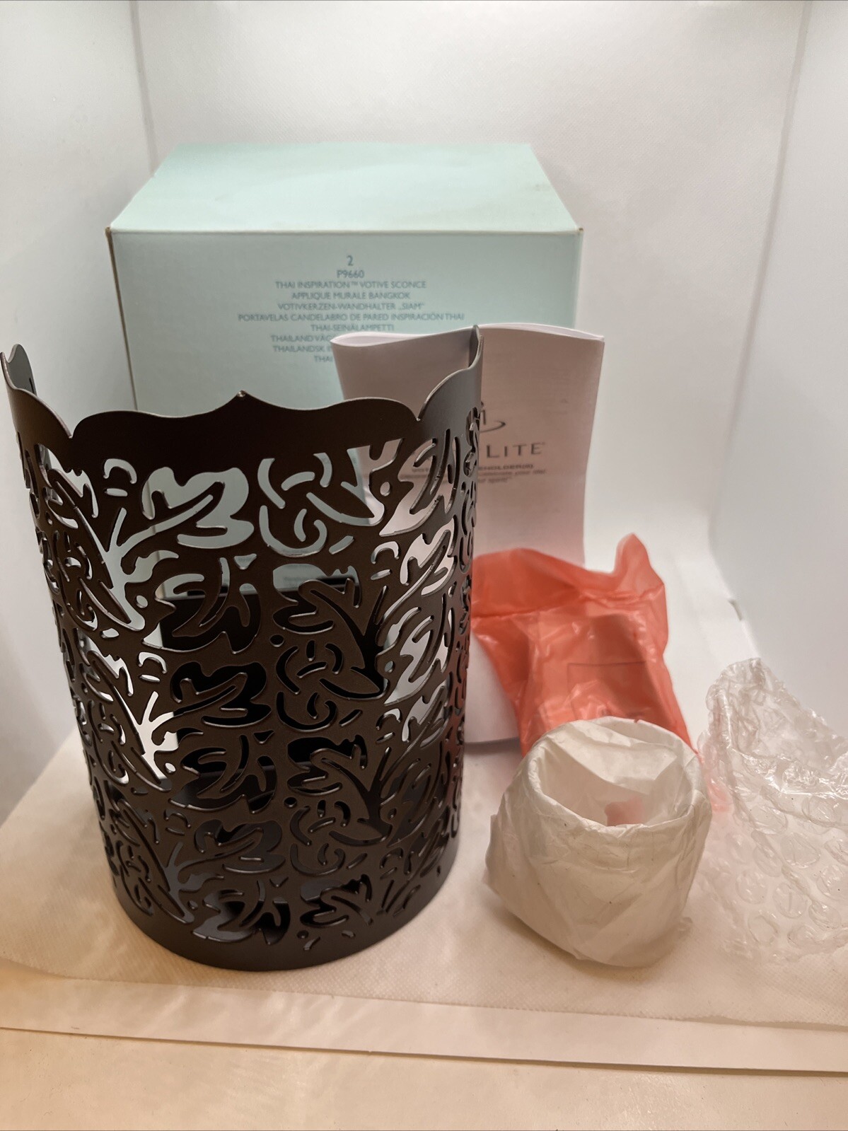 NIB PartyLite Thai Inspiration Votive Sconce P9660