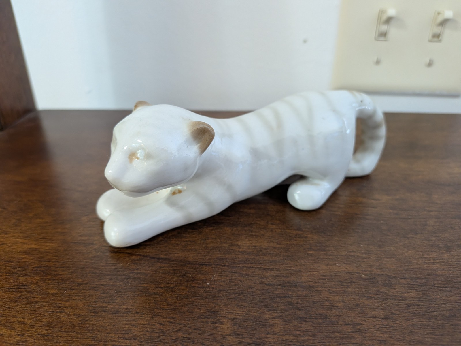 Vintage Lomonosov LFZ Porcelain Tiger Cub Figurine USSR Soviet Russia
