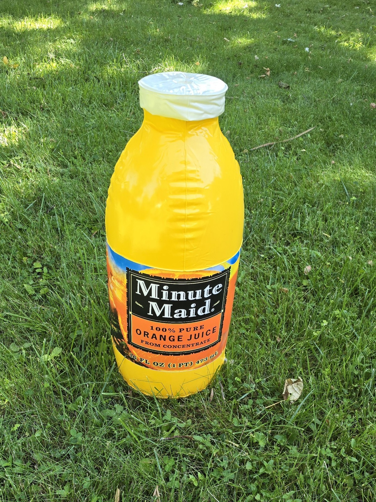 Vintage Minute Maid Orange Juice Promotional Store Display Inflatable Bottle 22