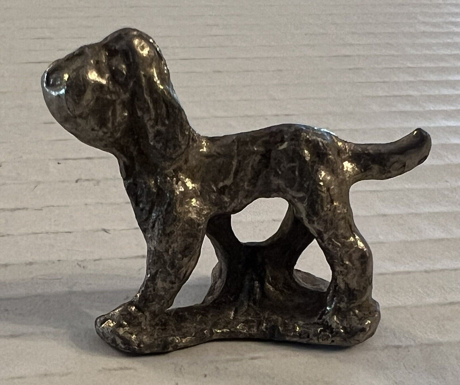 Vtg Pewter/metal Dog Figurine Miniature Canine Animal New Bloodhound Spoontiques