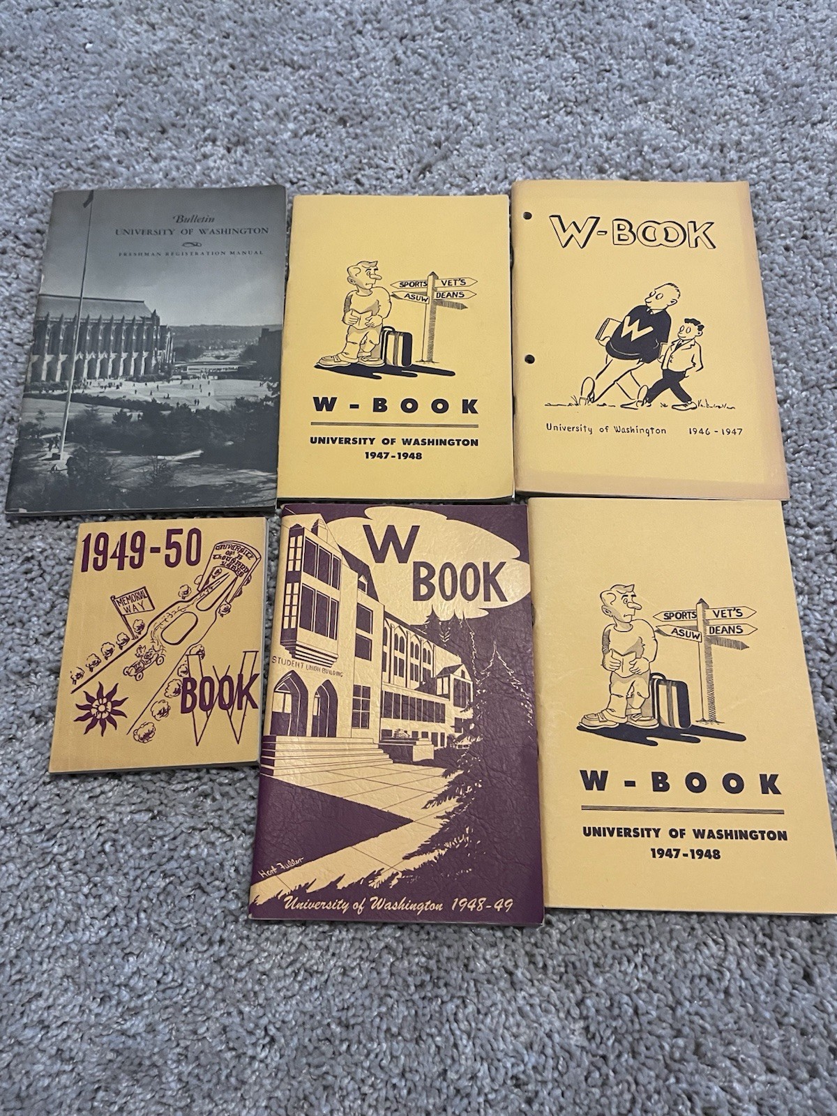 University Of Washington 1947-1949 W Book Freshman Registration Manual Guides