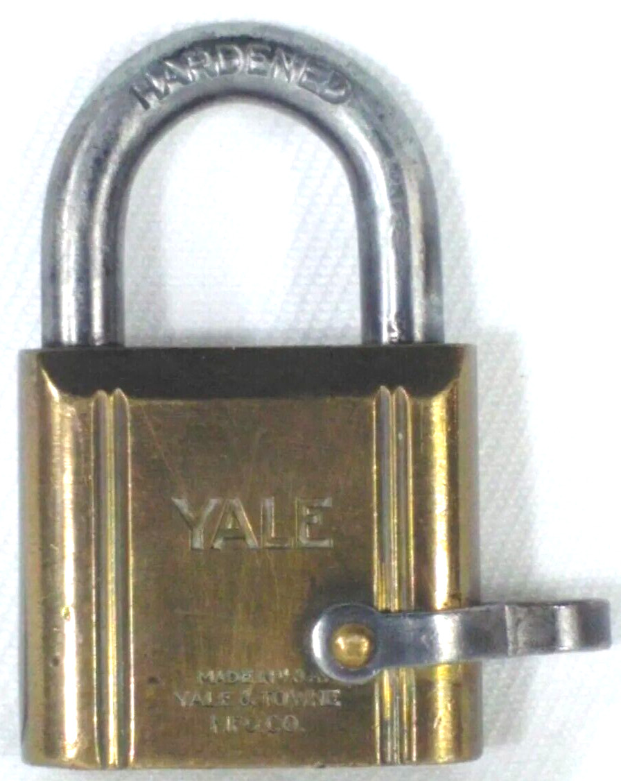 Padlock Yale & Towne MFC Brass Closed No Key