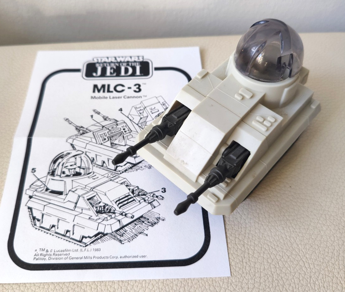vintage STAR WARS MLC-3 PBP TriLogo rare VARIANT Scar COO waxier P1astic 1981