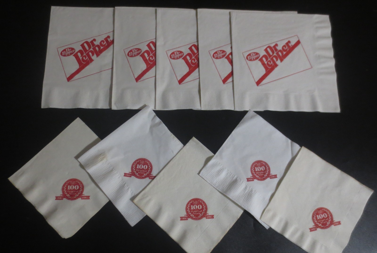 2 Diff Dr Pepper Napkins 5 of each 2 Diff Dr Pepper Napkins 5 of each