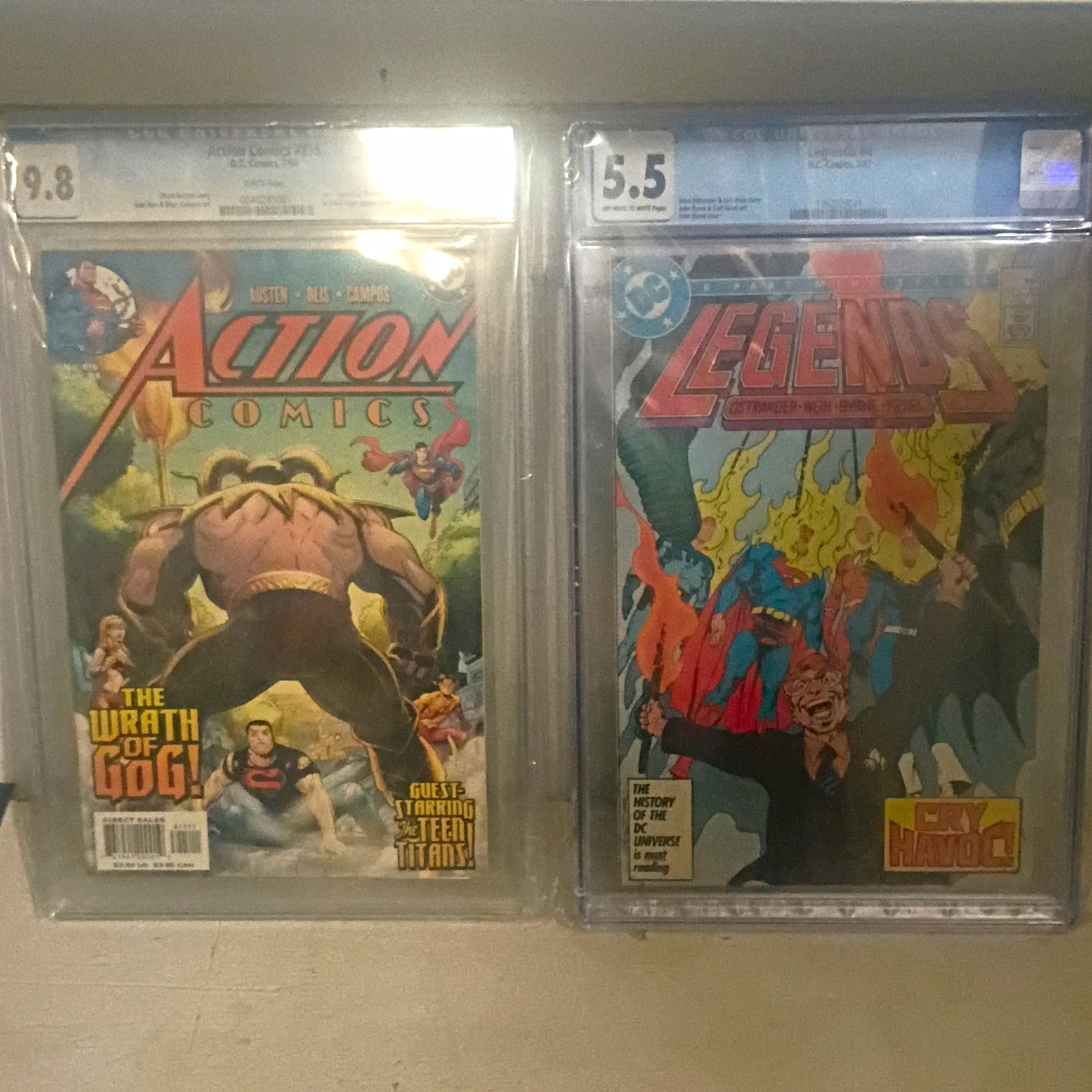 DC Comics Graded Comic Book Lot 2ct Superman/Superboy CGC 9.8 + CGC 5.5