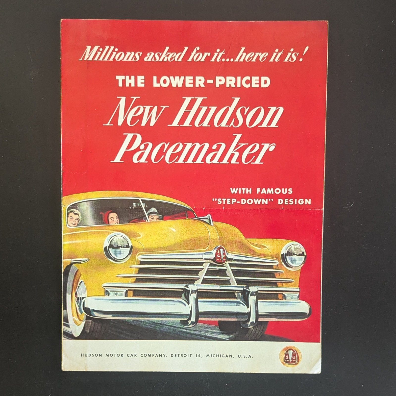 1950 New Hudson Pacemaker Original Car Dealer Sales Brochure