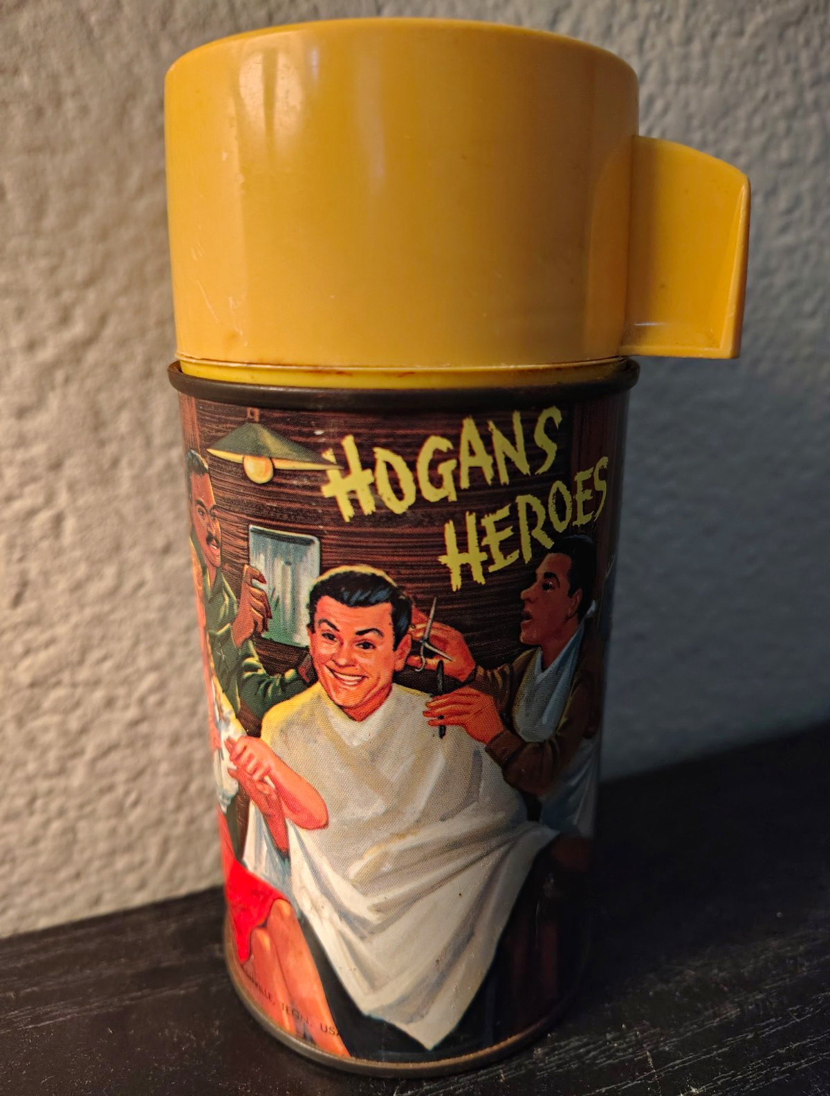 Rare 1966 Vintage Aladdin Hogans Heroes Metal Lunchbox Thermos Collector VGC