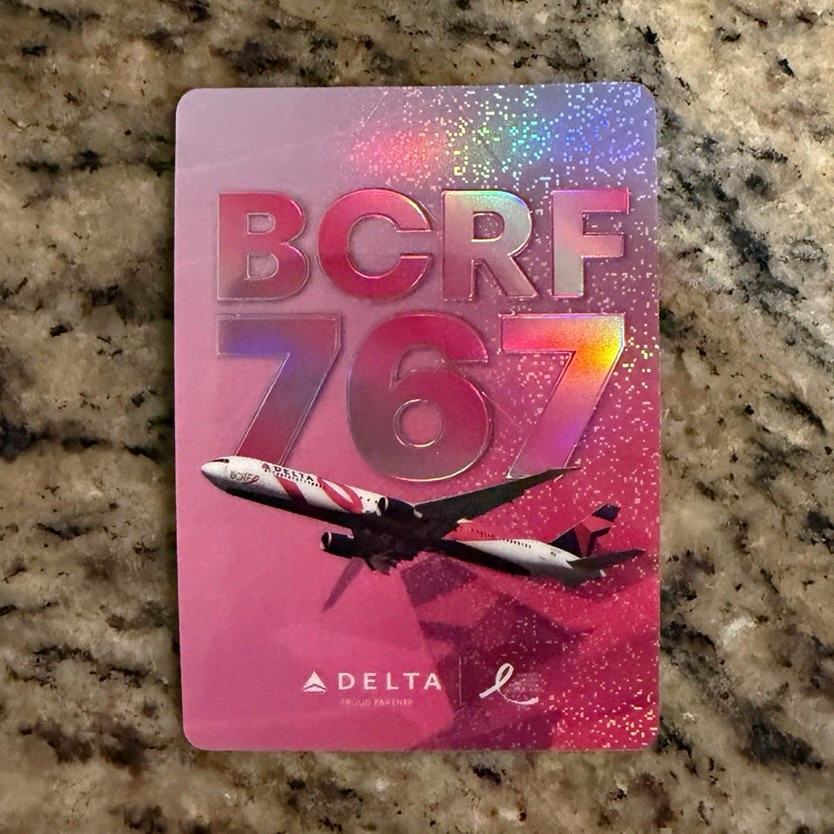 Delta Air Lines BCRF 767 Boeing 767-400ER Aircraft Model Collectible Card