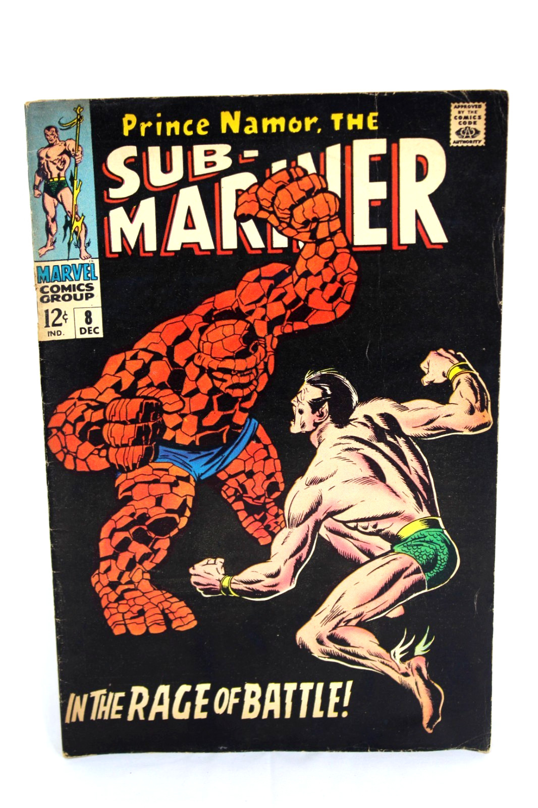 Prince Namor The Sub-Mariner #8 Thing Battle Betty Dean 1st App 1968 Marvel G+