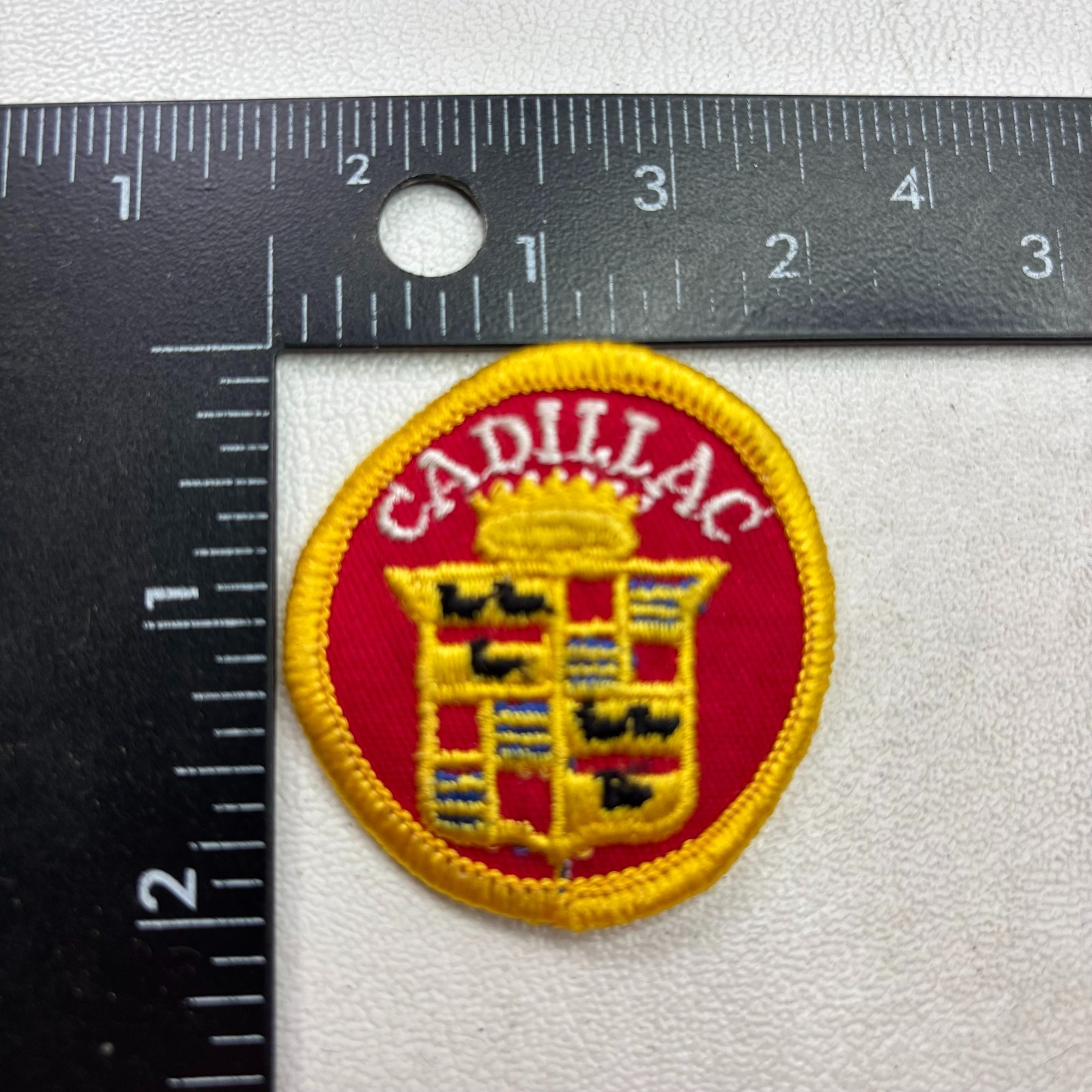 Vintage c 1980s CADILLAC Embroidered Patch 00.8