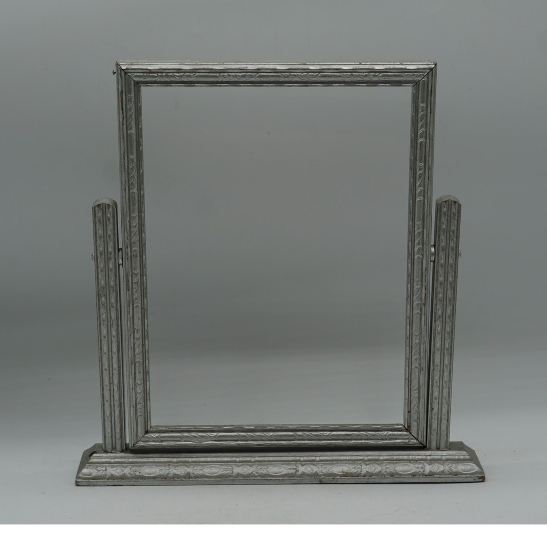 Vintage Art Deco Silver Painted Wooden Hinged Picture Frame c1925–1935 | 6x8