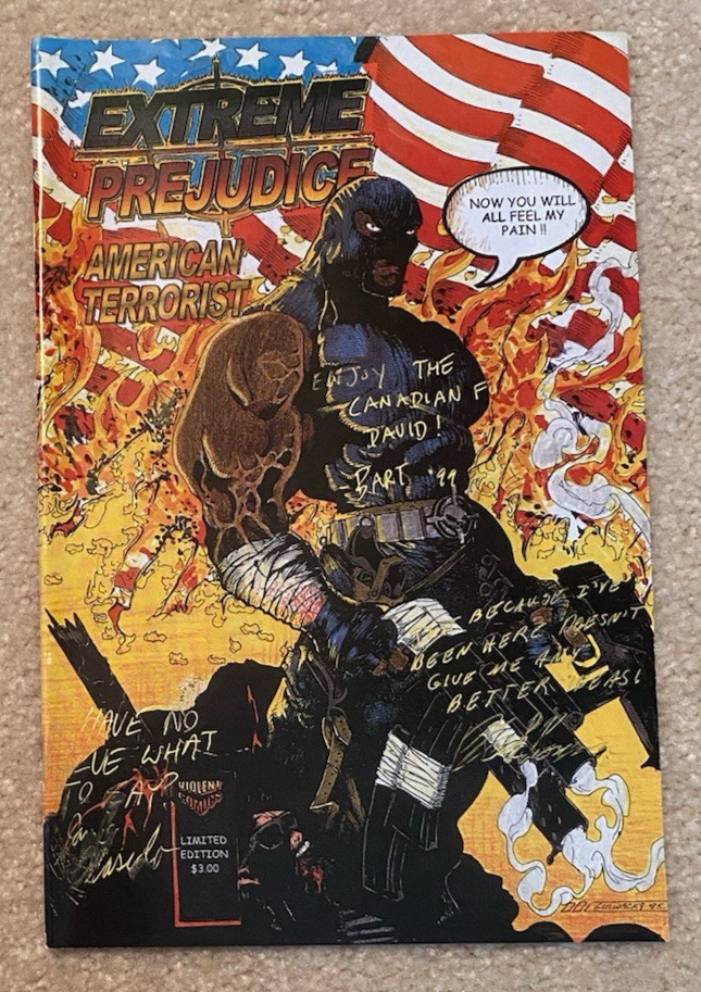 Extreme Prejudice American Tourist Part 1 Autographed Comic Book 1995 Preview