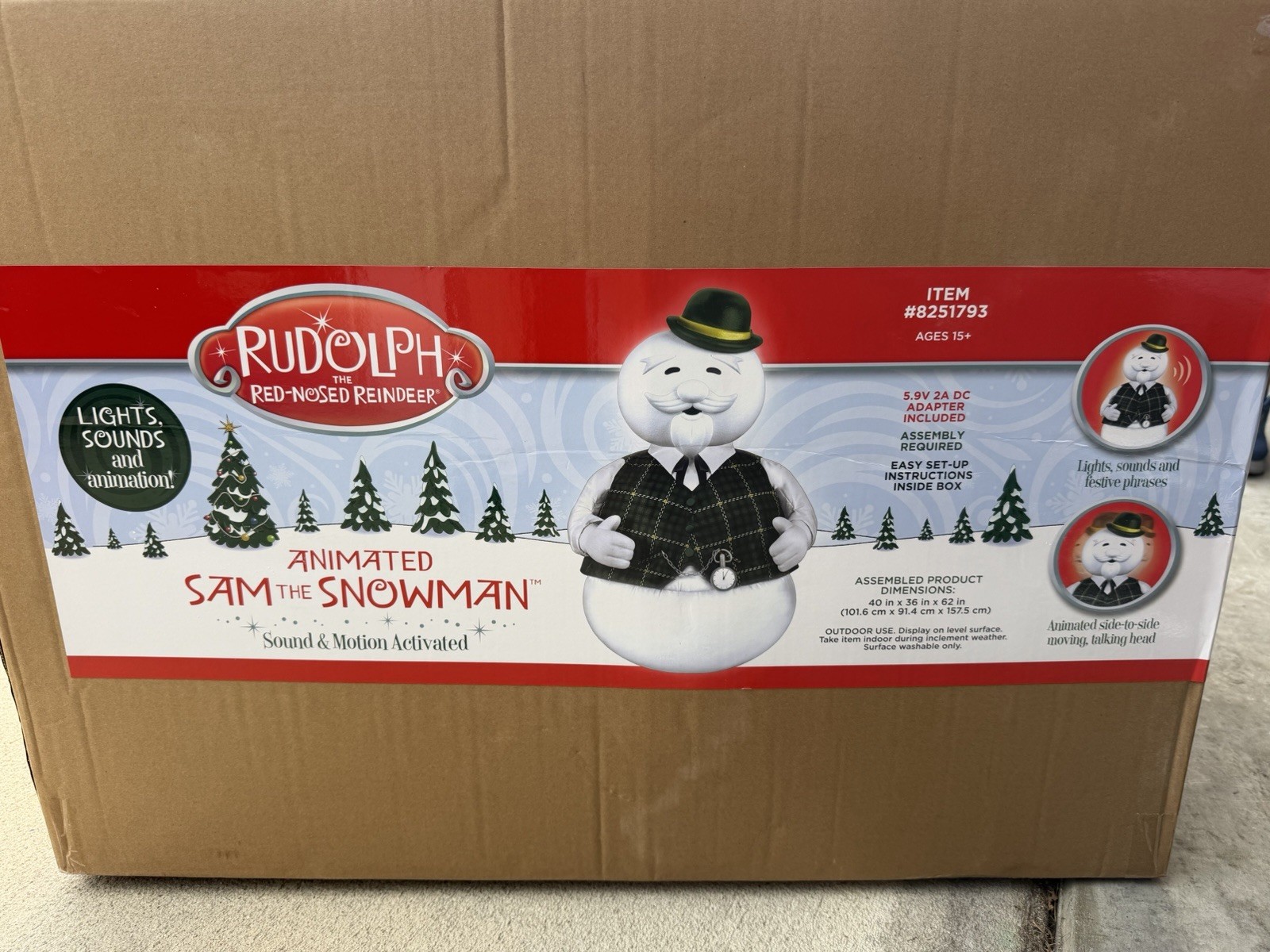 Animated Sam The Snowman Life size From Rudolph Collection. IN HAND Animated Sam The Snowman Life size From Rudolph Collection. IN HAND