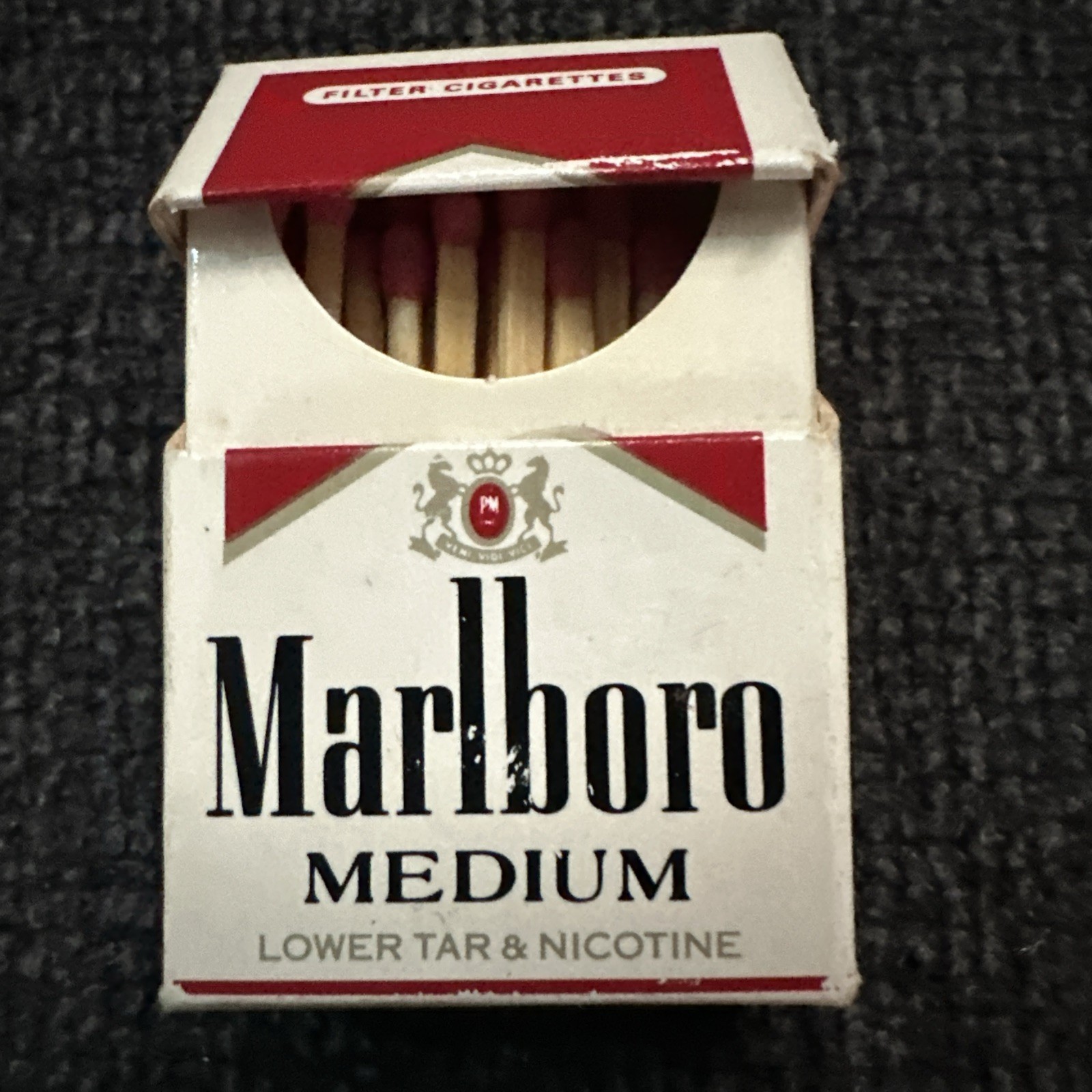 Vintage Marlboro Matches in Cigarette Style Box Collectible Novelty Item