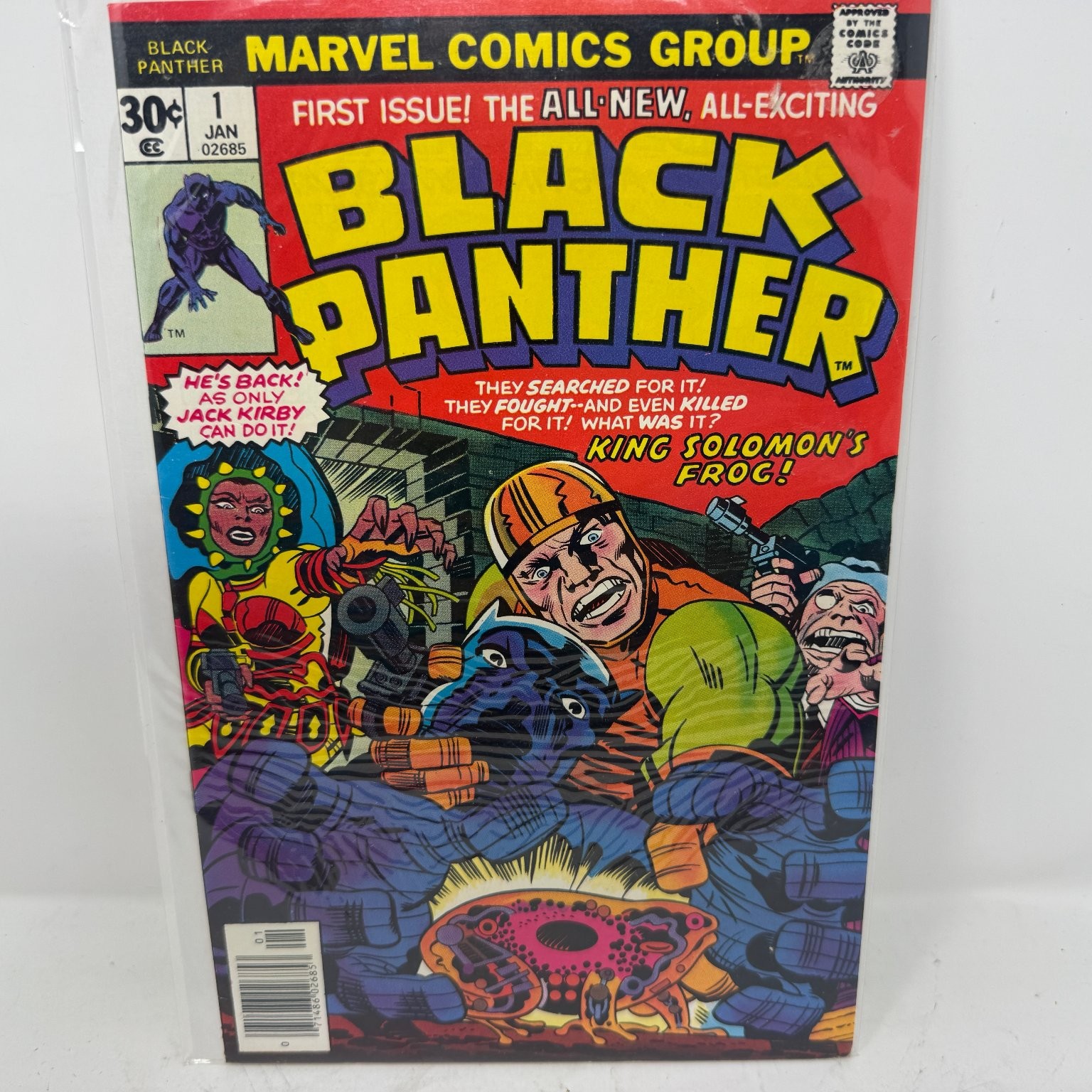 Black Panther #1 Jack Kirby First Issue 1977 Marvel Comics King Solomon\'s Frog Black Panther #1 Jack Kirby First Issue 1977 Marvel Comics King Solomon\'s Frog