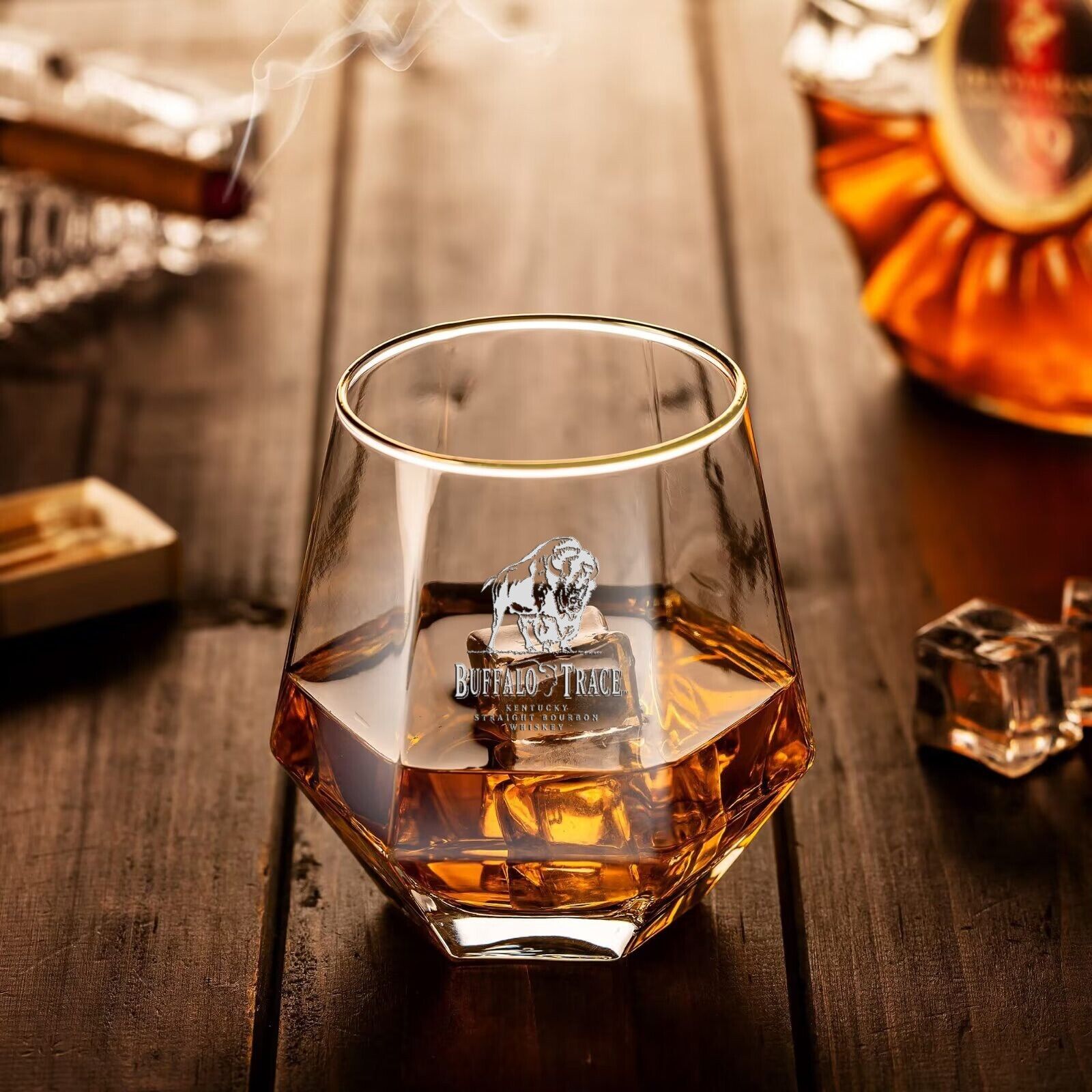 BUFFALO TRACE Collectible Whiskey Glass 8 Oz