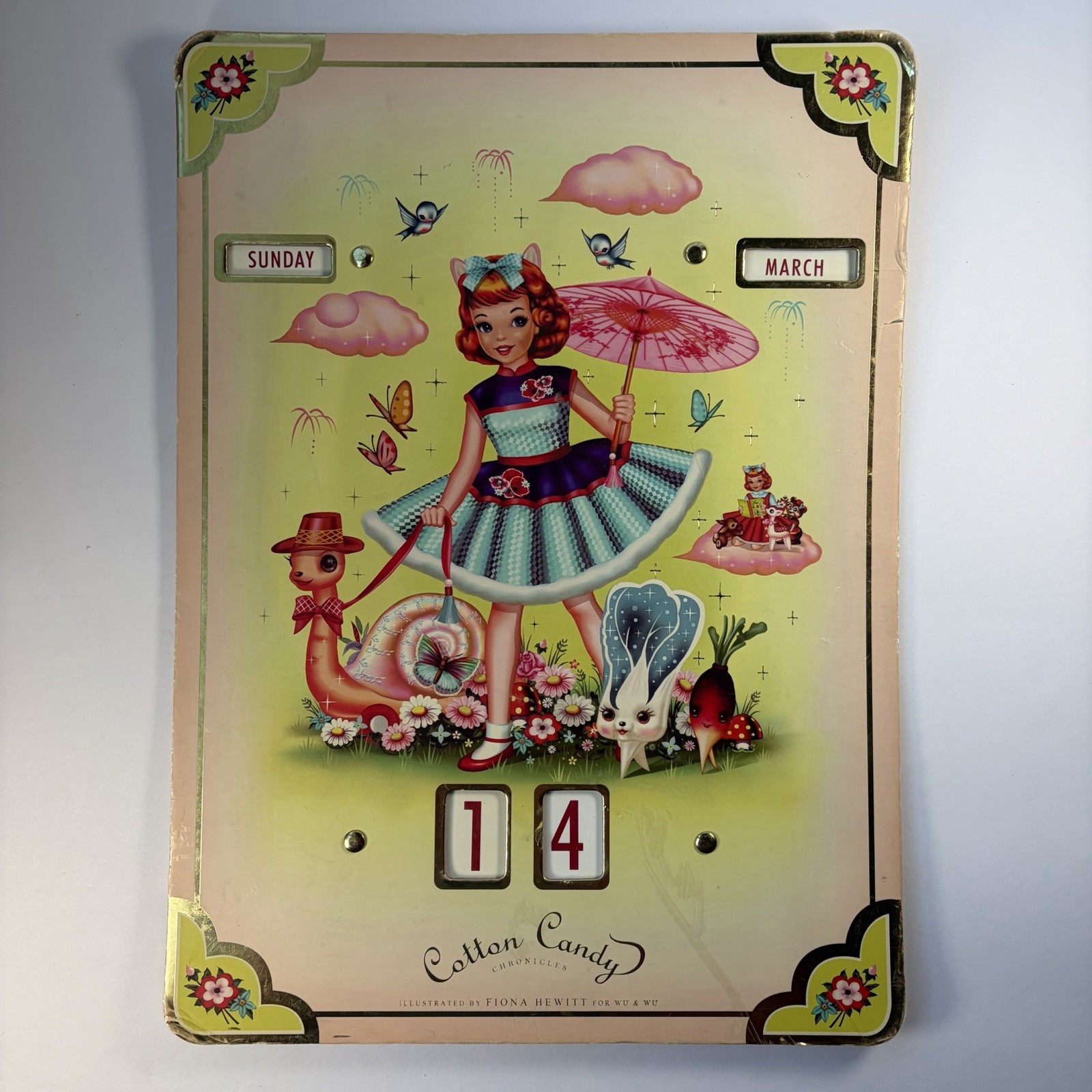 Fiona Hewitt Cotton Candy Chronicles Perpetual Wall Calendar Wu & Wu Retro Art
