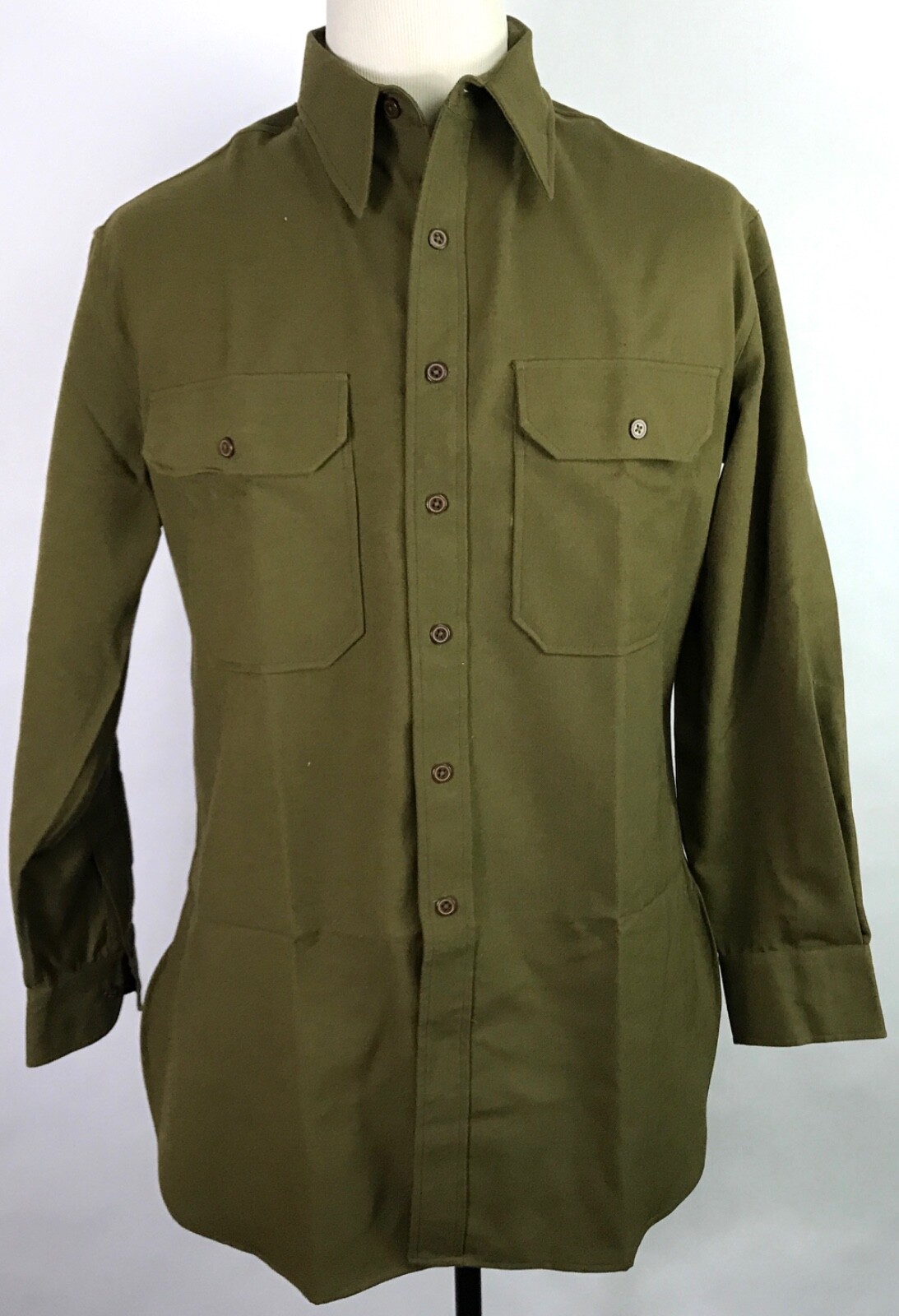 WWII US ARMY INFANTRY M1937 M37 COMBAT FIELD WOOL SHIRT-SIZE 3 (42-44R)