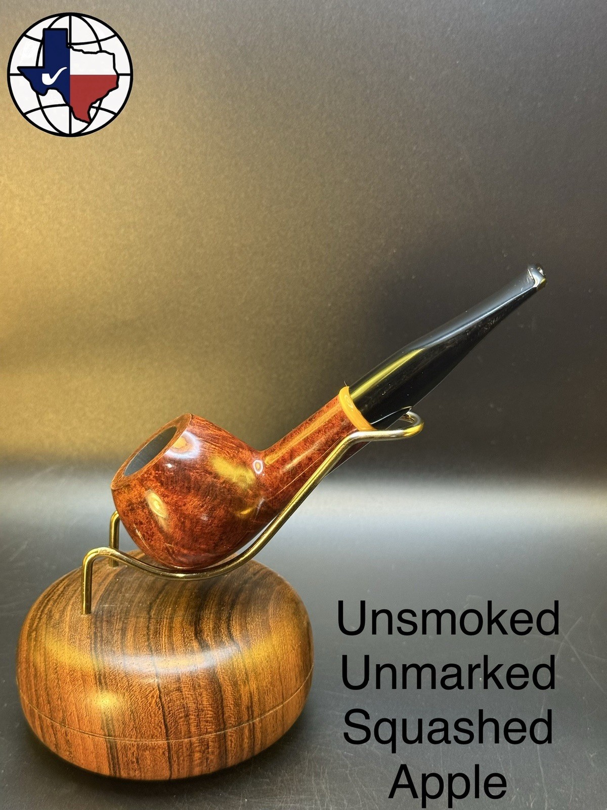 Unmarked Unsmoked Squashed Apple Tobacco Pipe
