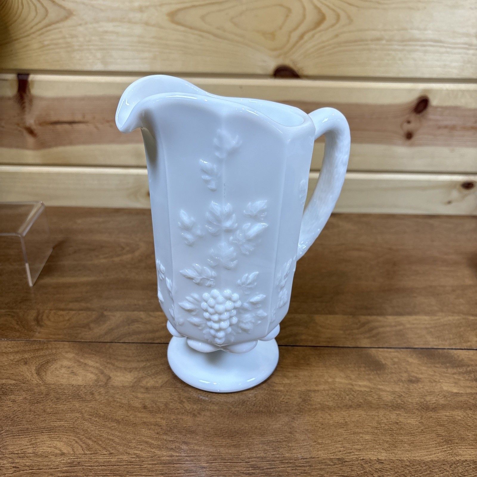 Vtg~Westmoreland Glass Co.~Paneled Grape~1 Qt.~Milk~Glass Pitcher